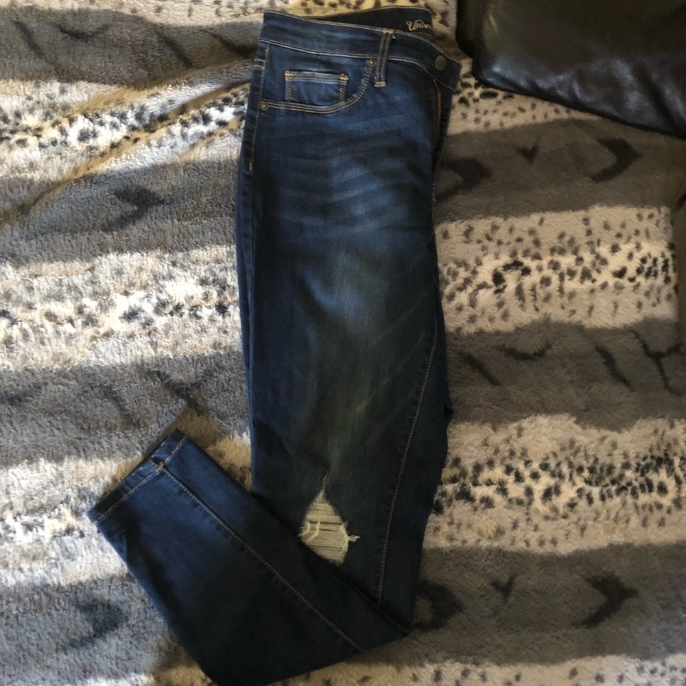 Dark Wash Distressed Jeans